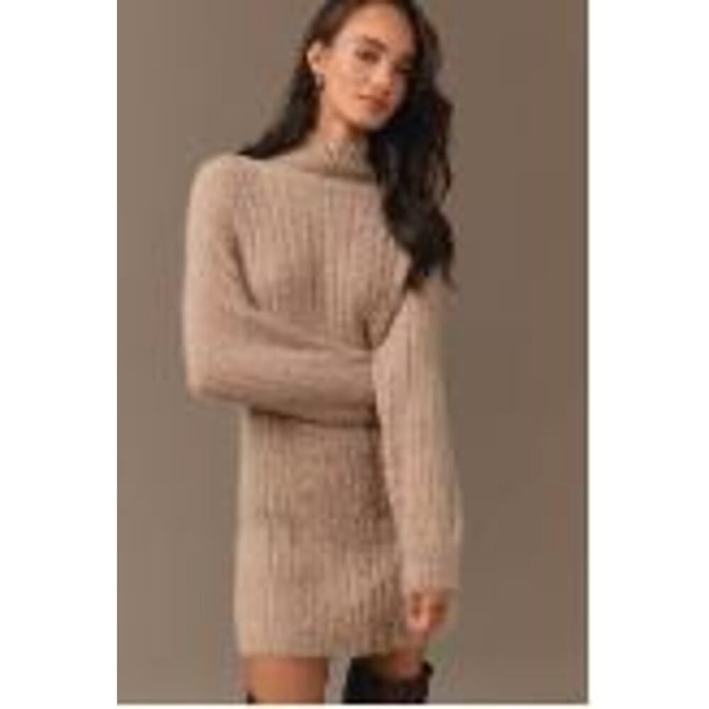 Anthropologie Tan Mini Dress